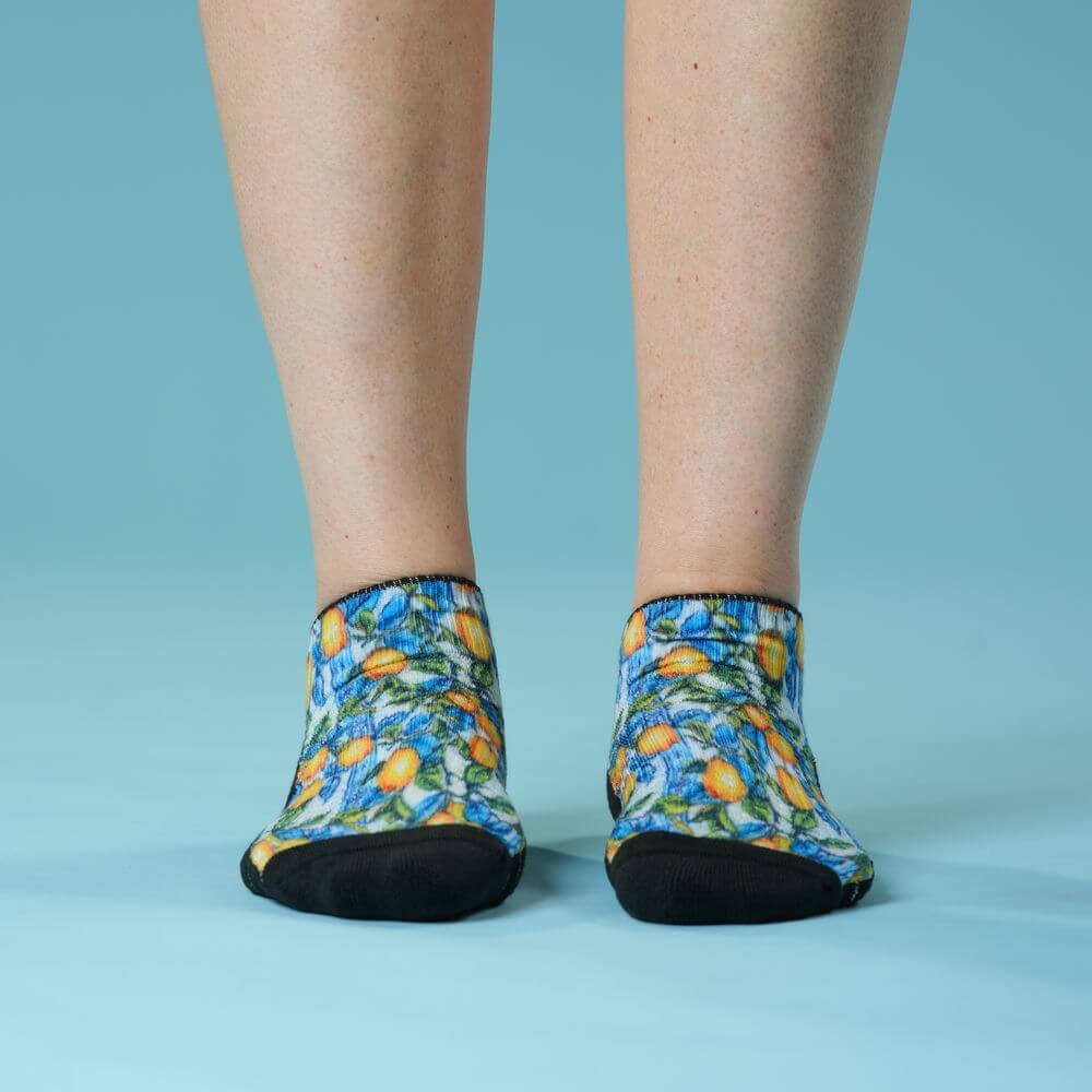Lemon Zest Ankle Compression Socks