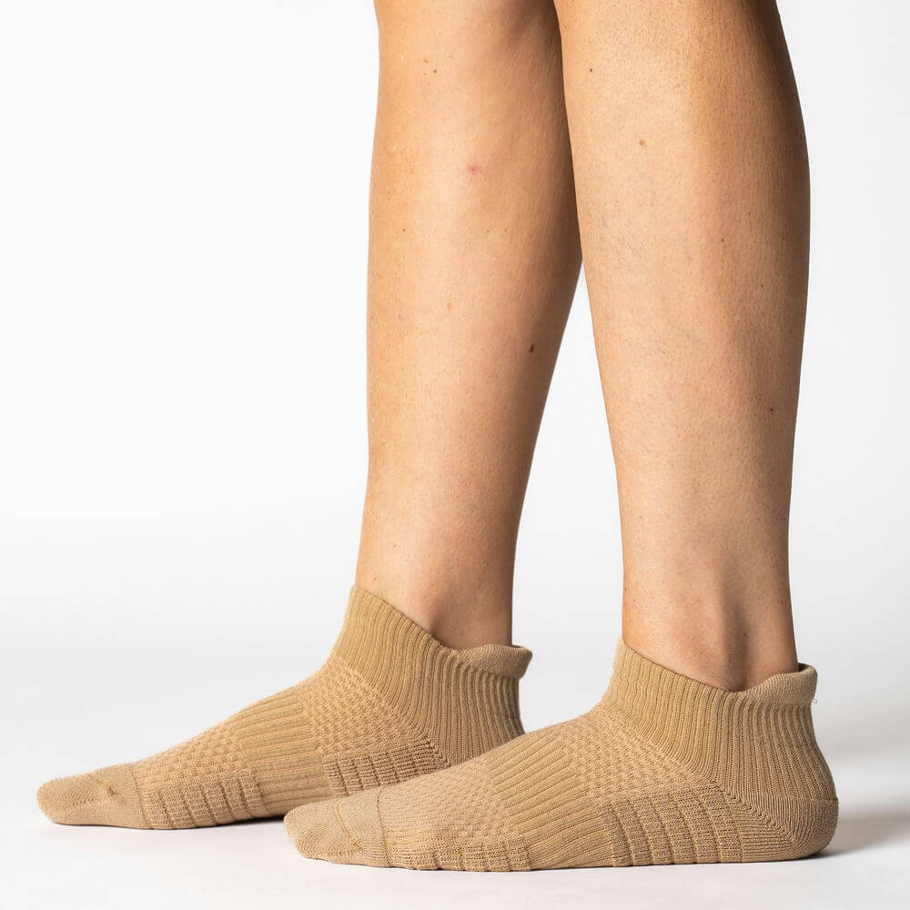 Tan Ankle Compression Socks