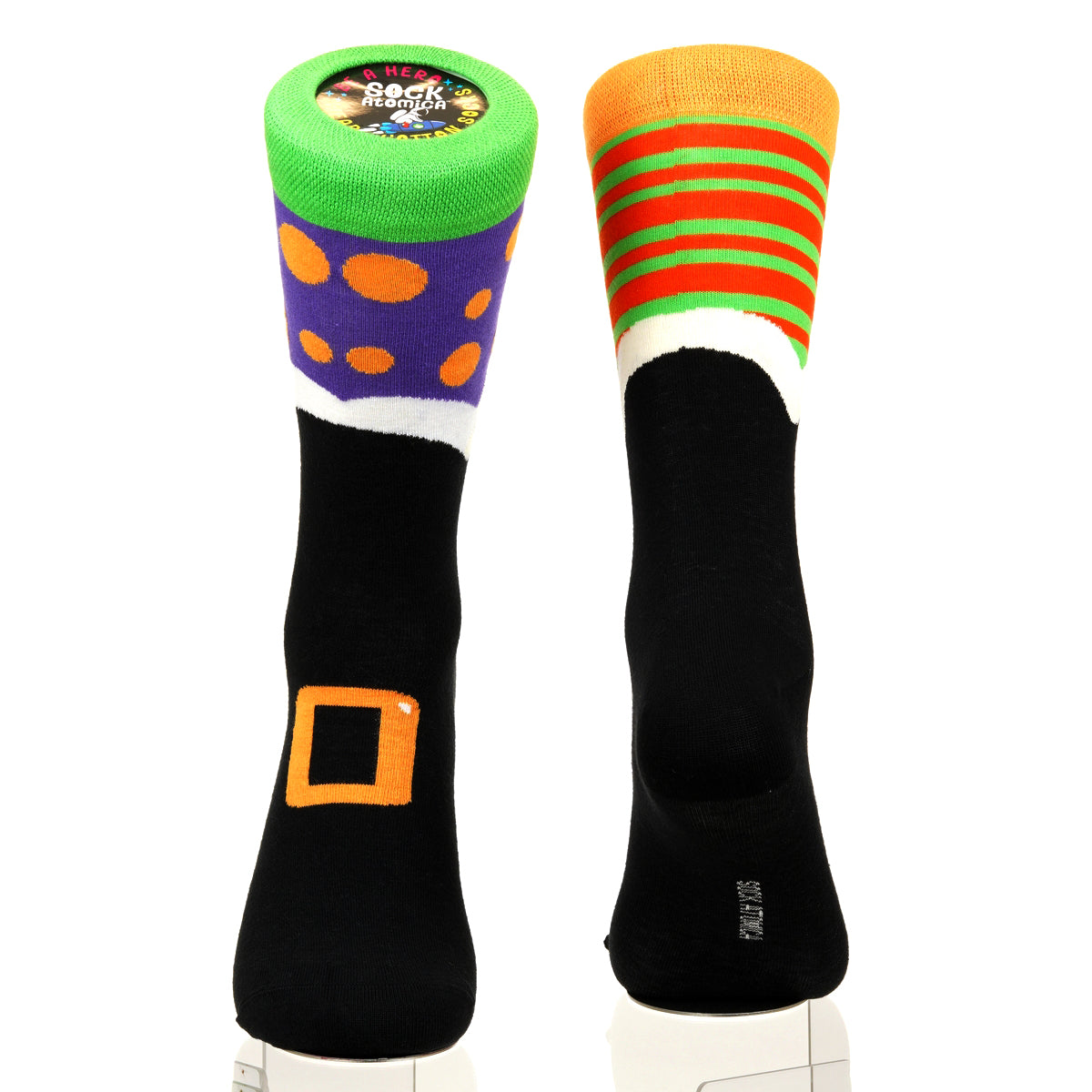 Halloween Mismatched Witch Socks