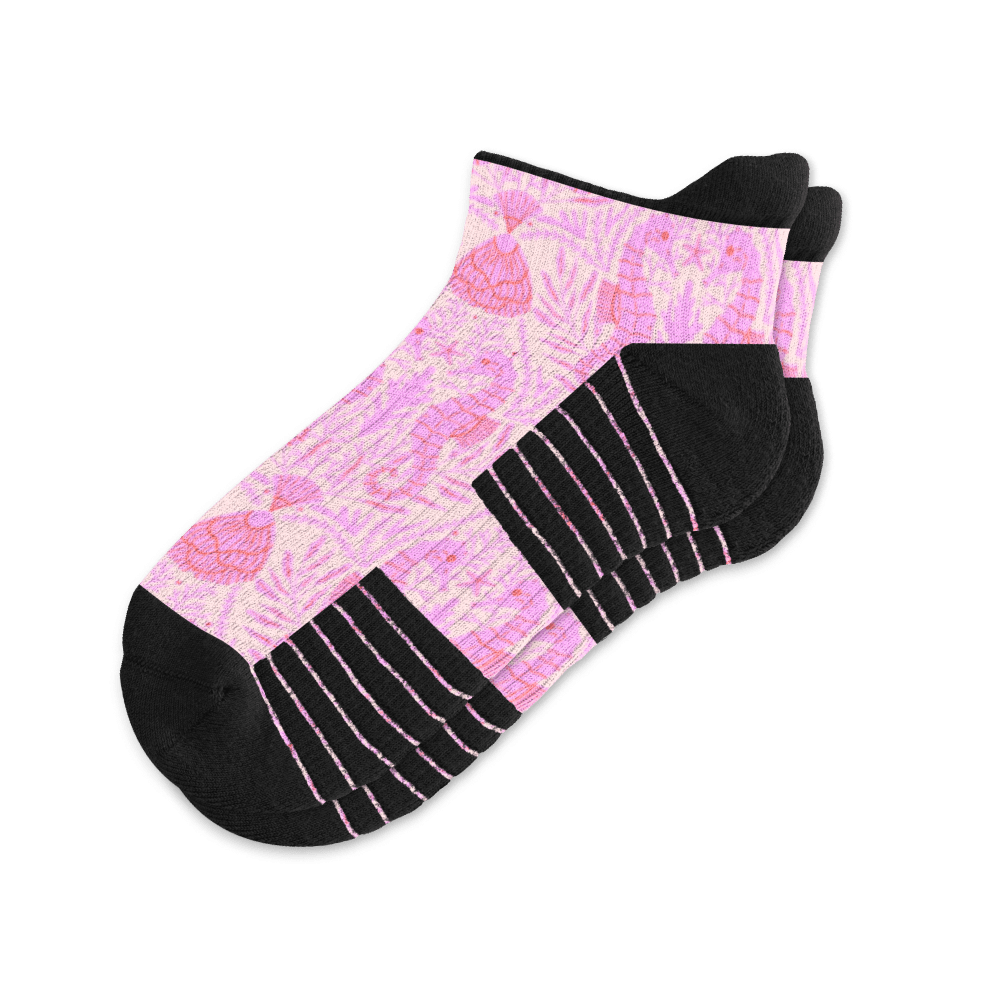 Seahorse Pink Ankle Compression Socks