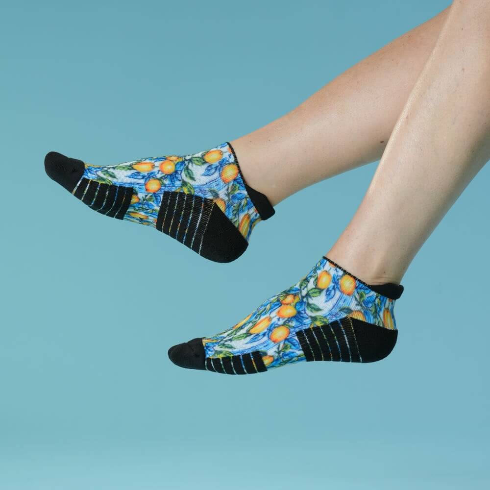 Lemon Zest Ankle Compression Socks