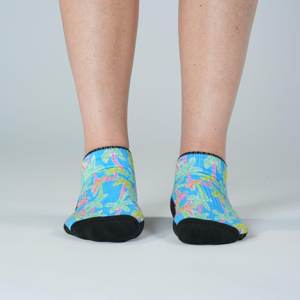 Pastel Palms Ankle Compression Socks