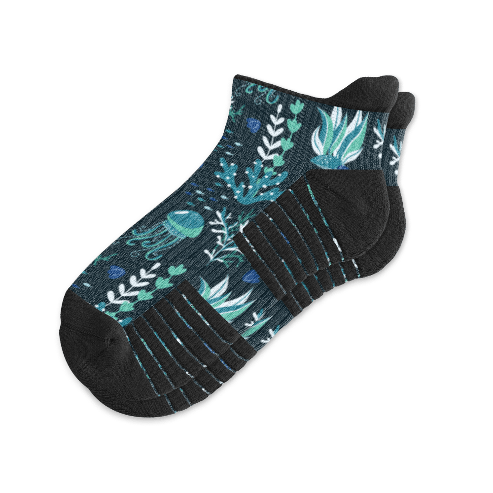 Jellyfish Blues Ankle Compression Socks