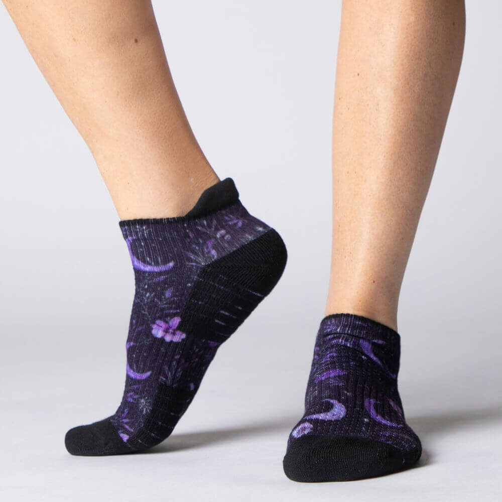 Purple Moon Ankle Compression Socks