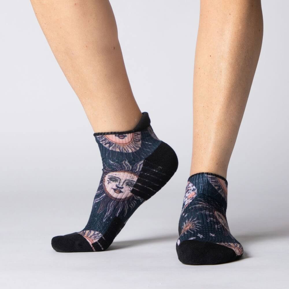 Celestial Moon Ankle Compression Socks