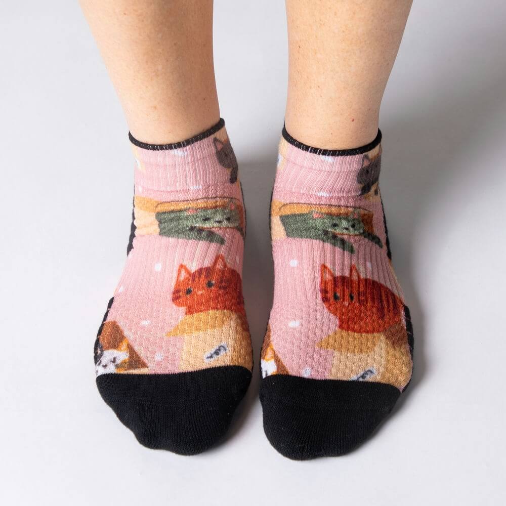 Cats in Boxes Ankle Compression Socks