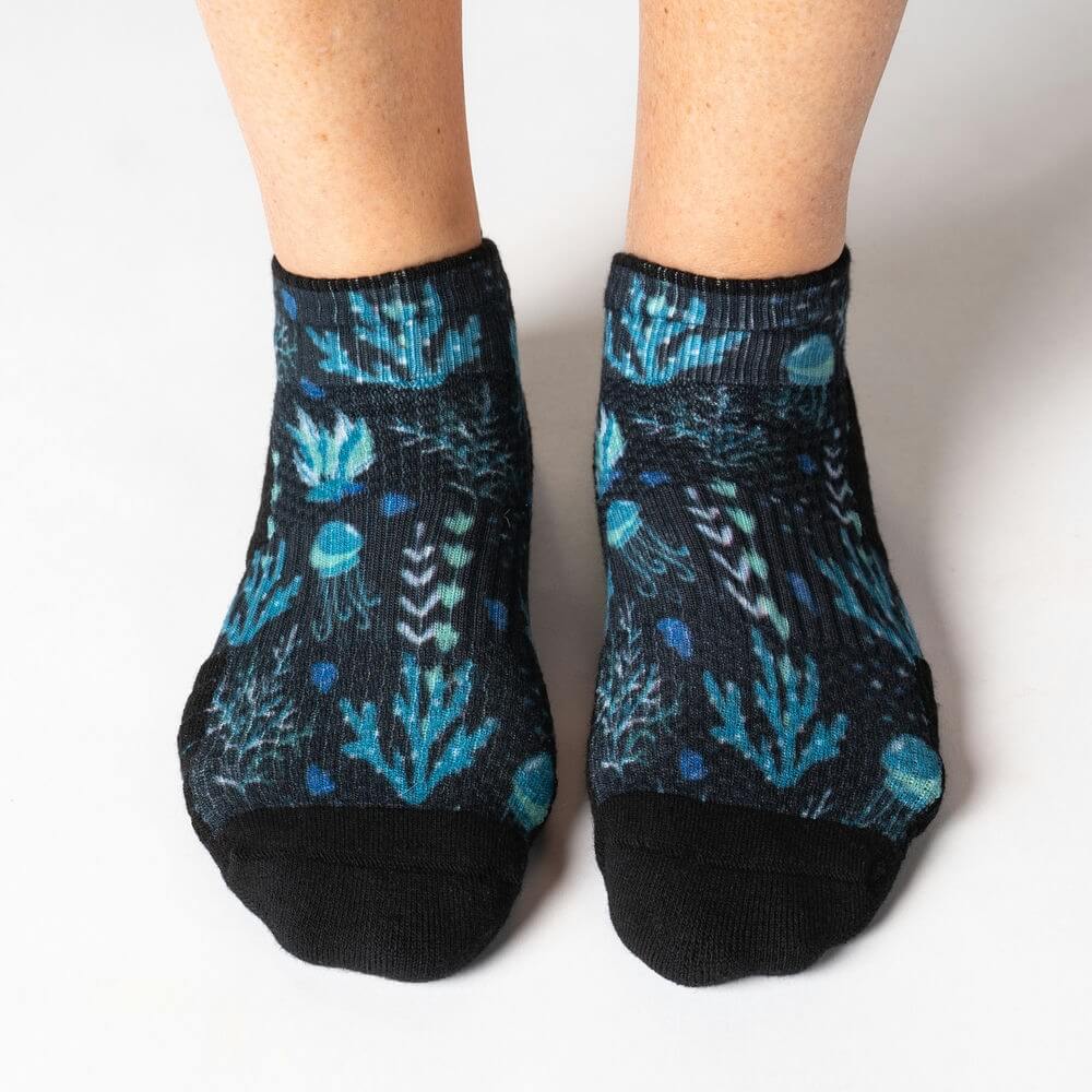 Jellyfish Blues Ankle Compression Socks