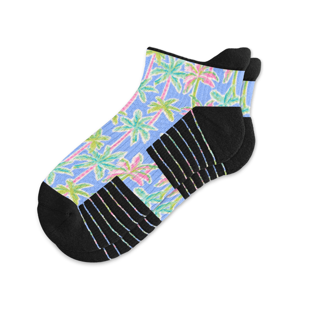 Pastel Palms Ankle Compression Socks
