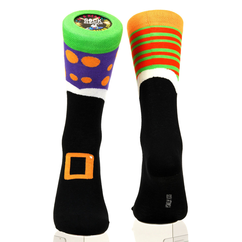 Halloween Mismatched Witch Socks