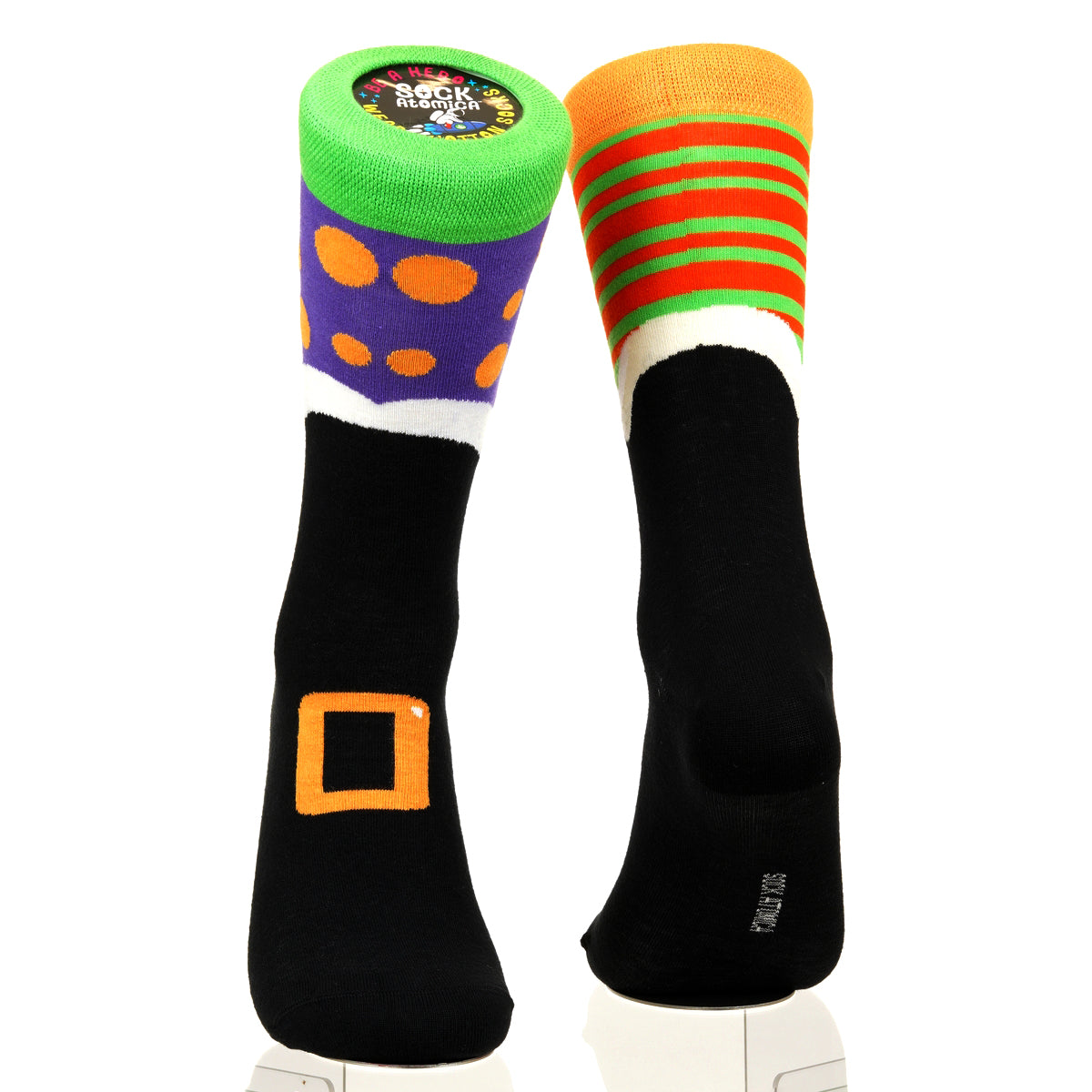 Halloween Mismatched Witch Socks