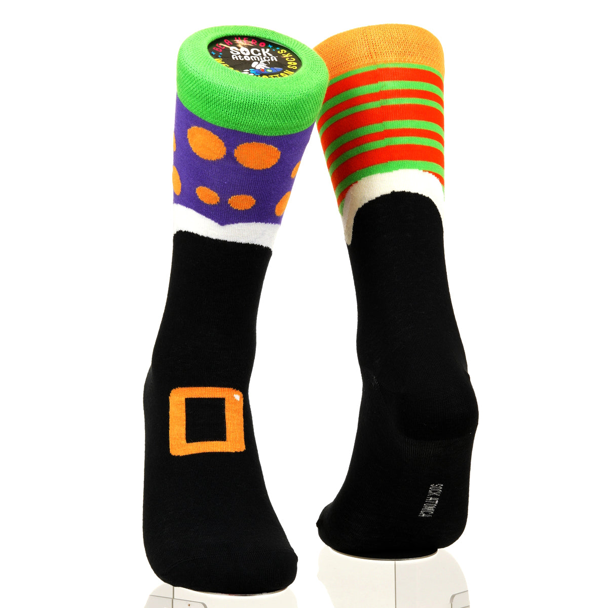 Halloween Mismatched Witch Socks