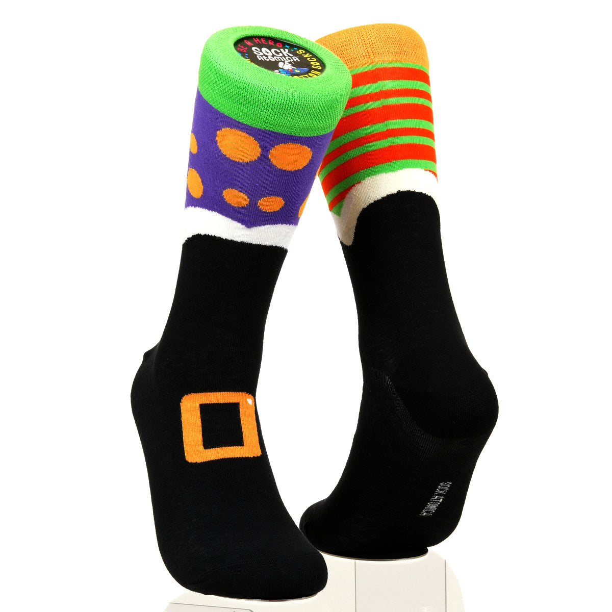 Halloween Mismatched Witch Socks