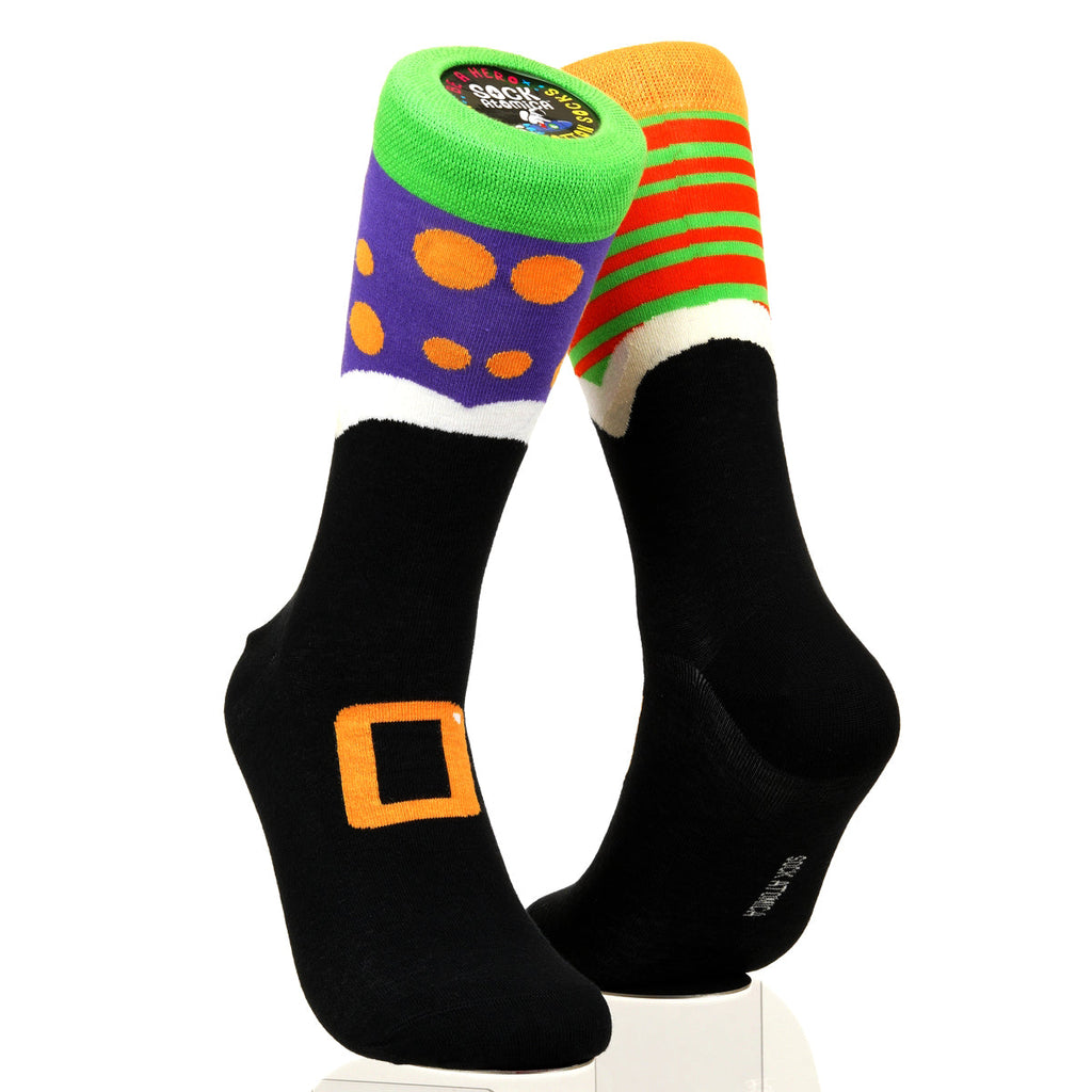 Halloween Mismatched Witch Socks