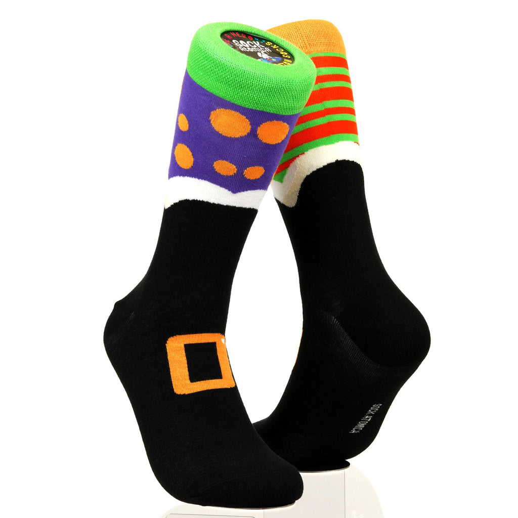 Halloween Mismatched Witch Socks