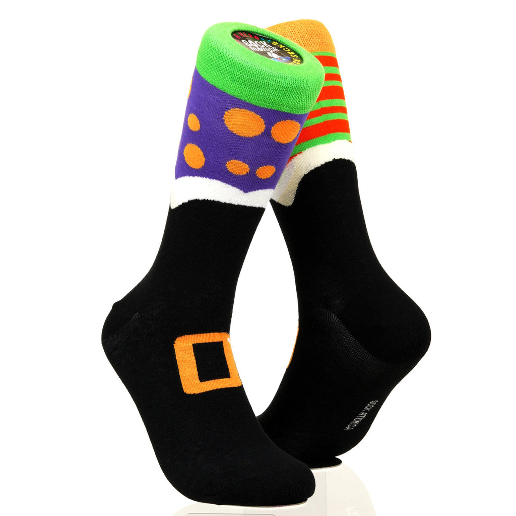Halloween Mismatched Witch Socks