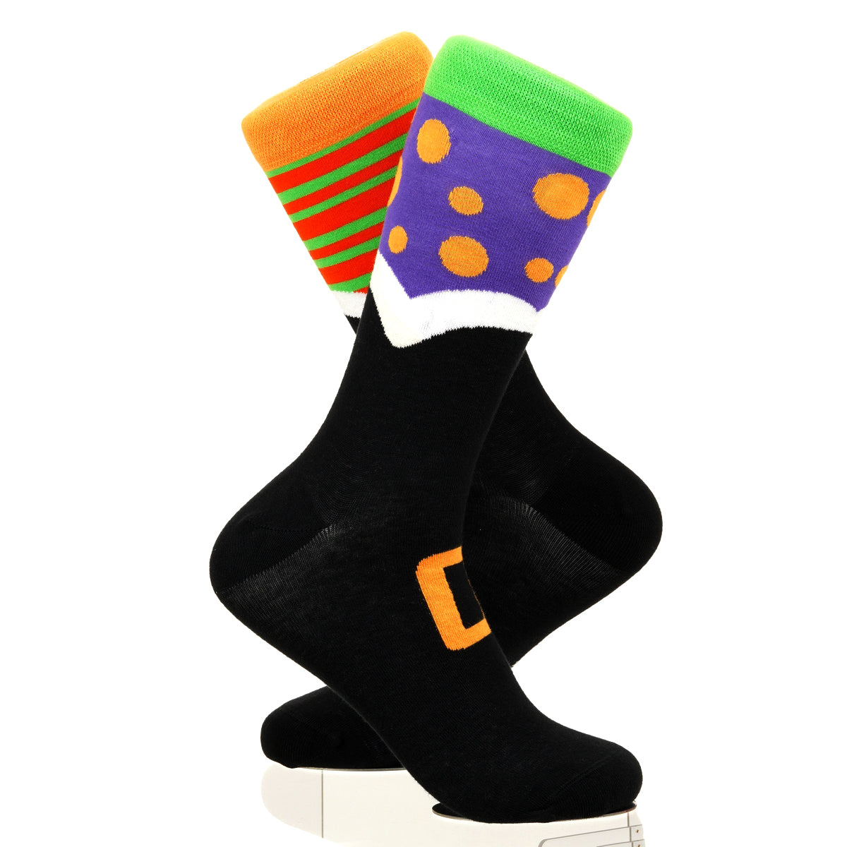 Halloween Mismatched Witch Socks