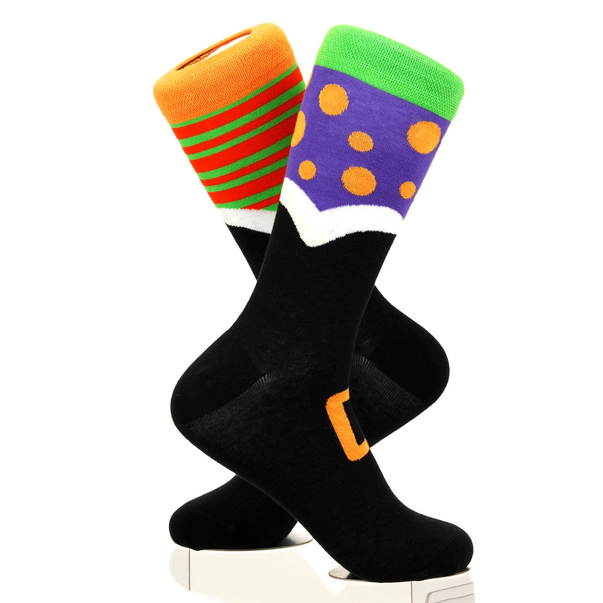 Halloween Mismatched Witch Socks