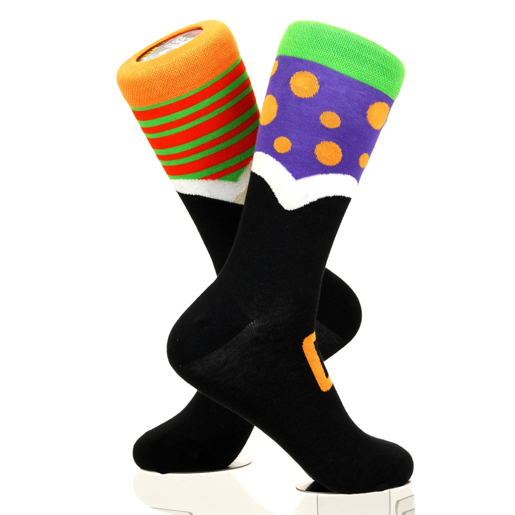 Halloween Mismatched Witch Socks
