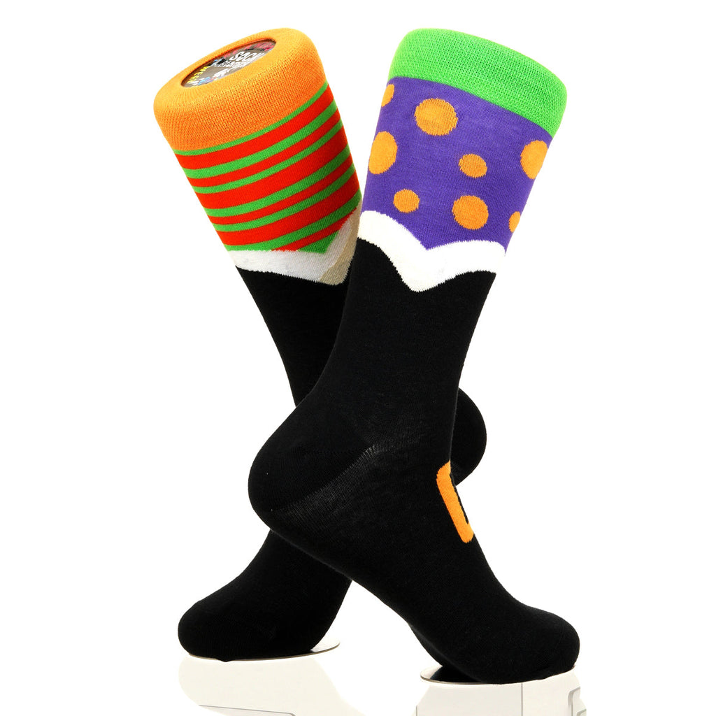 Halloween Mismatched Witch Socks