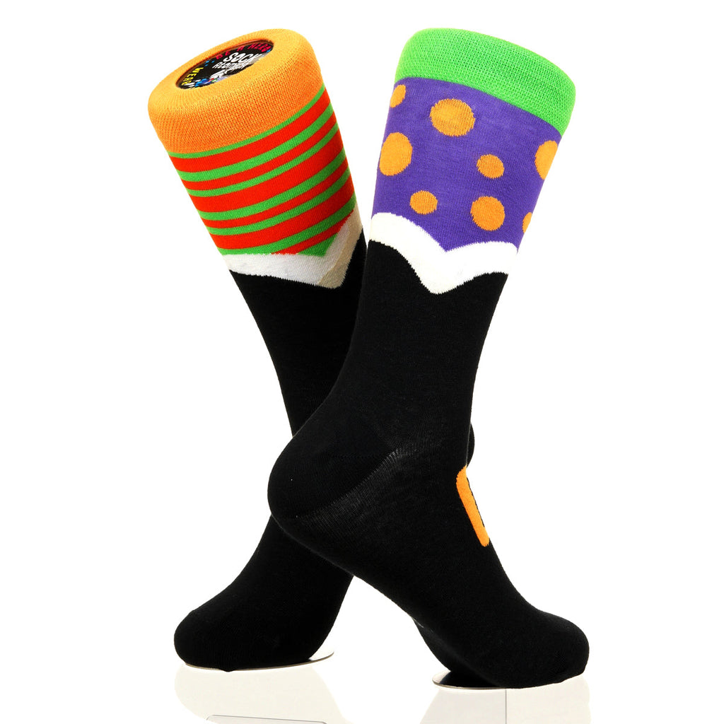 Halloween Mismatched Witch Socks