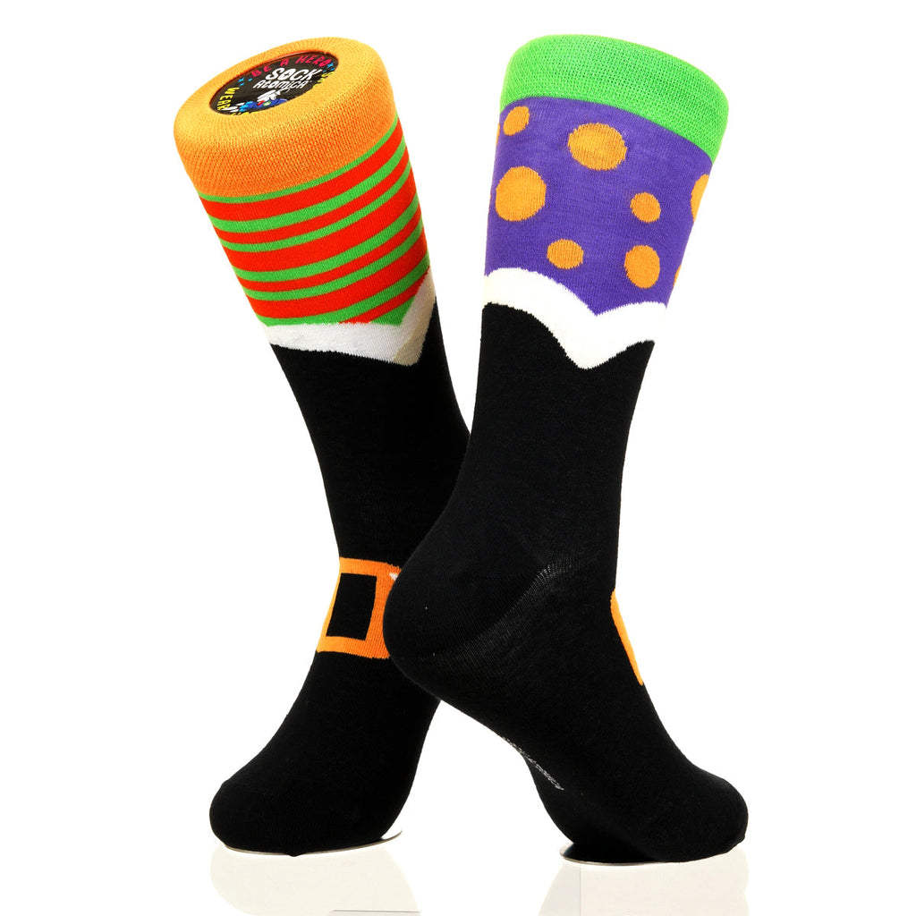 Halloween Mismatched Witch Socks