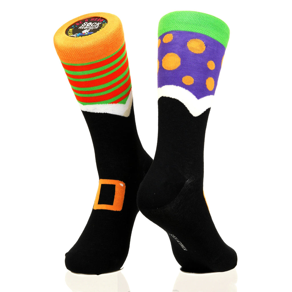 Halloween Mismatched Witch Socks