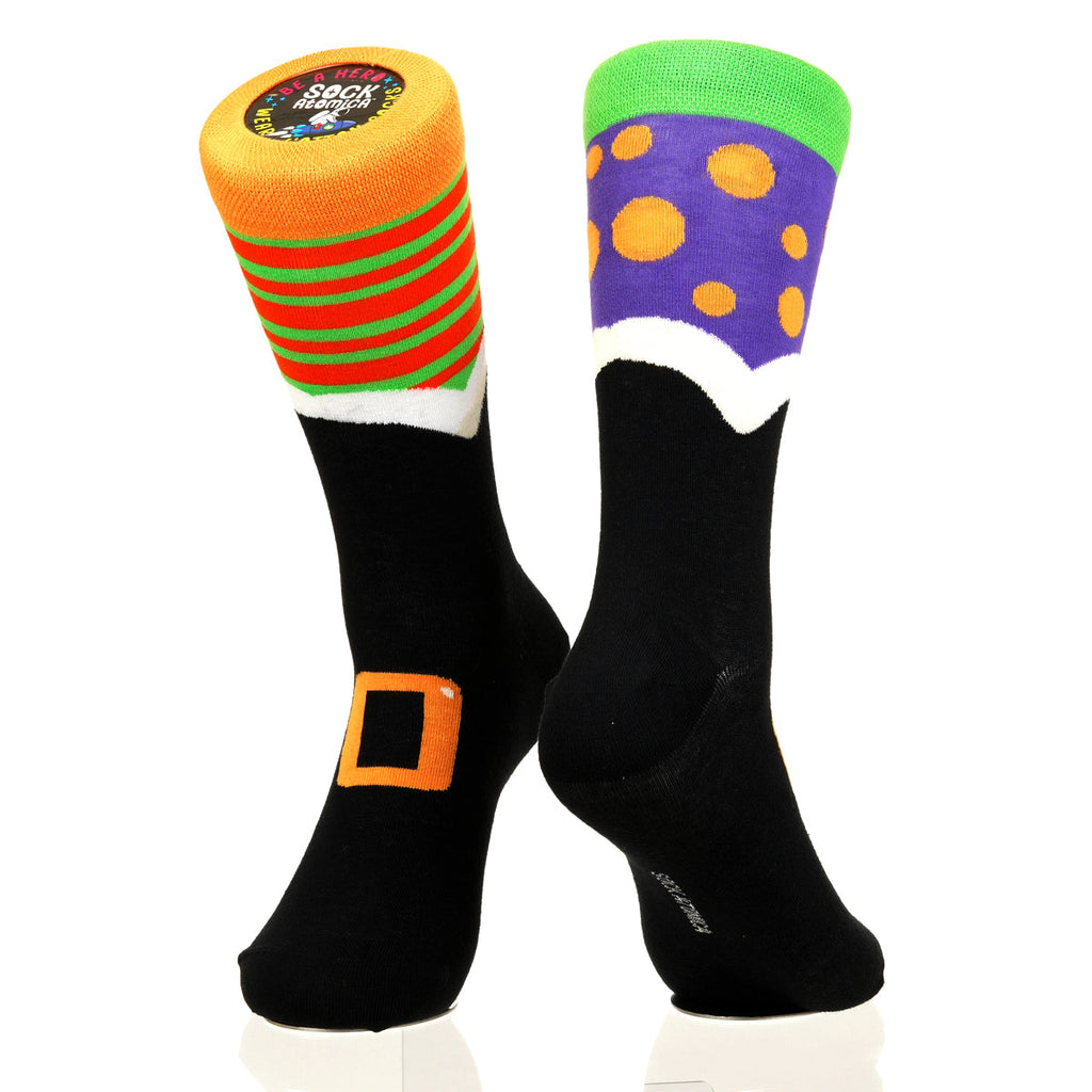 Halloween Mismatched Witch Socks