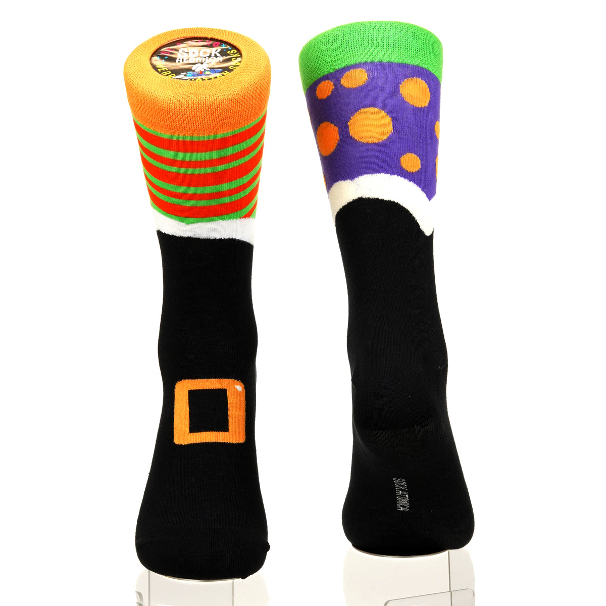 Halloween Mismatched Witch Socks