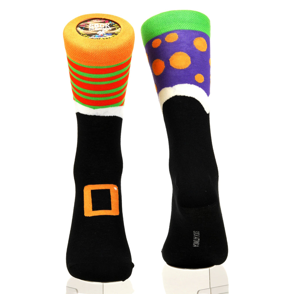 Halloween Mismatched Witch Socks