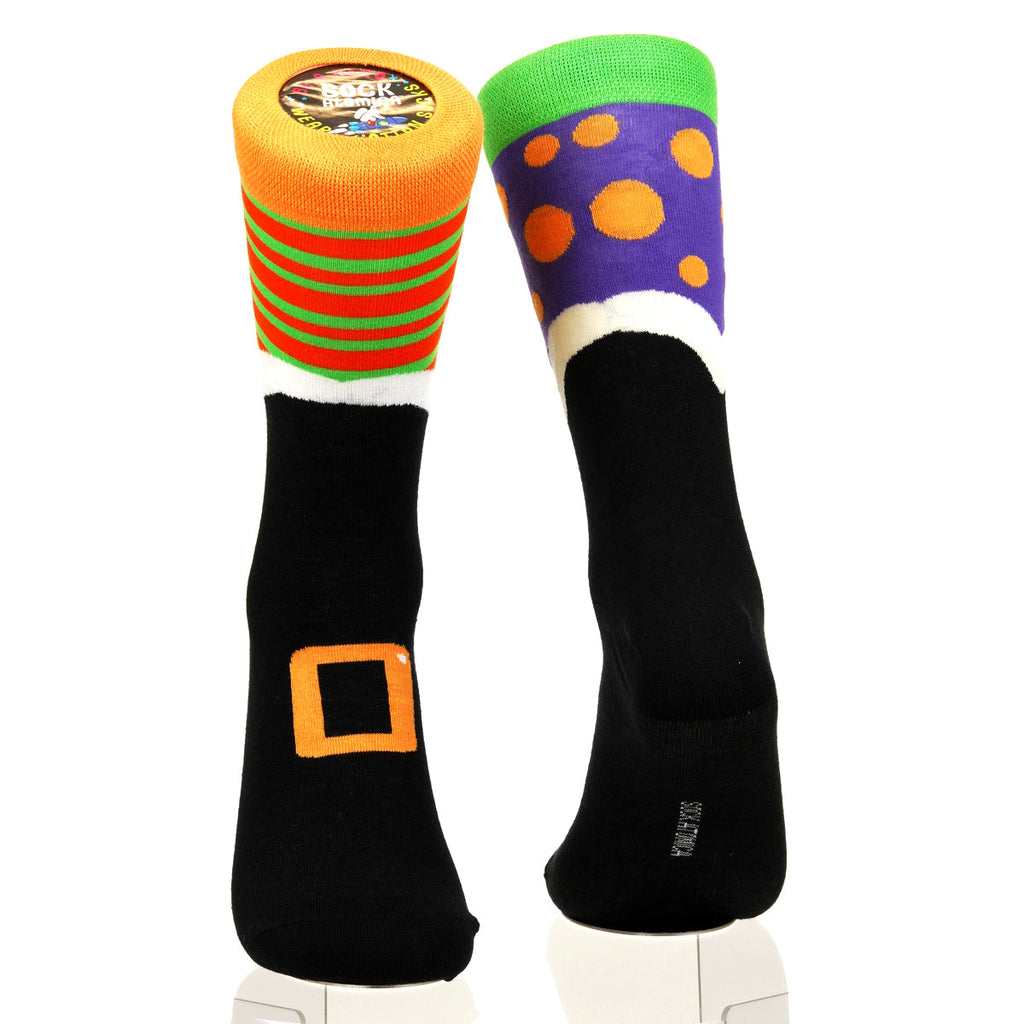 Halloween Mismatched Witch Socks