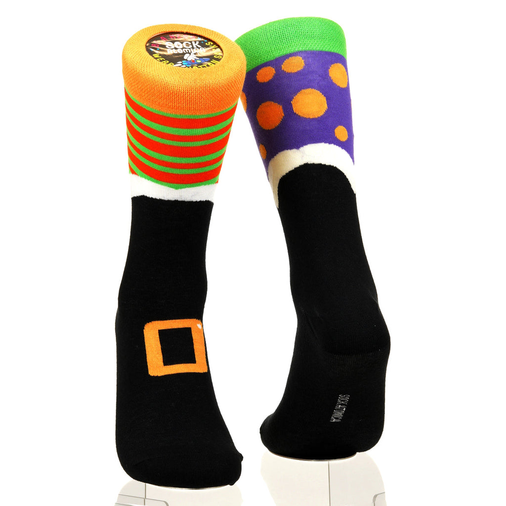 Halloween Mismatched Witch Socks