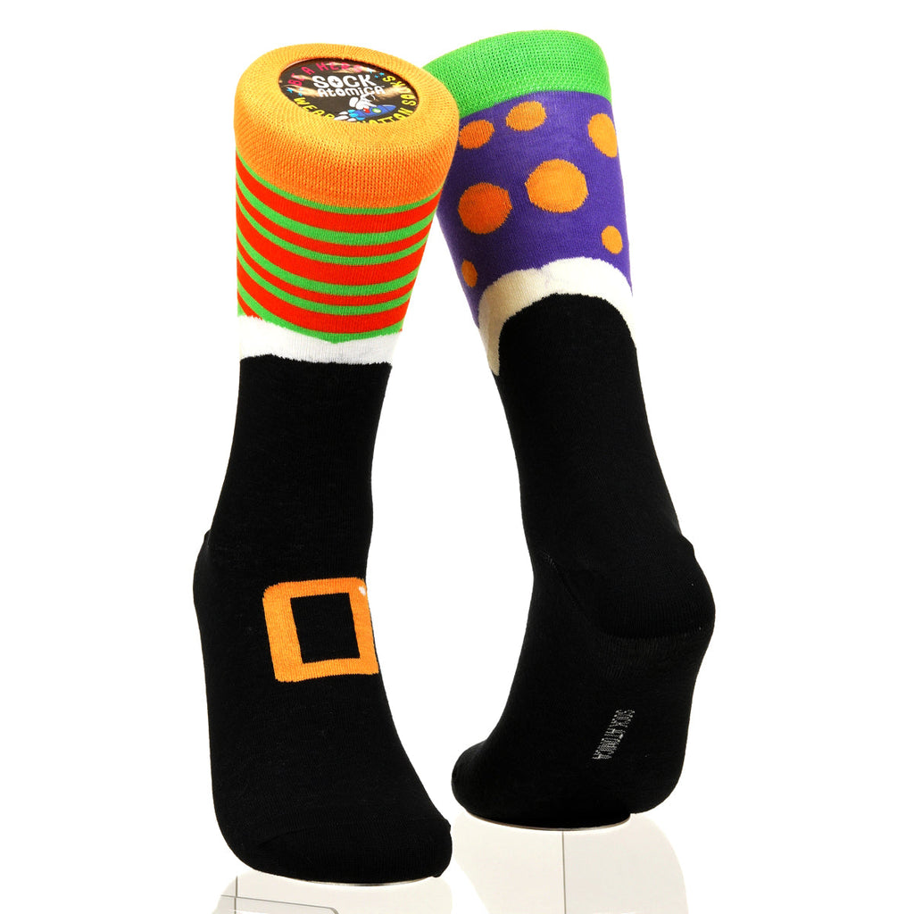 Halloween Mismatched Witch Socks