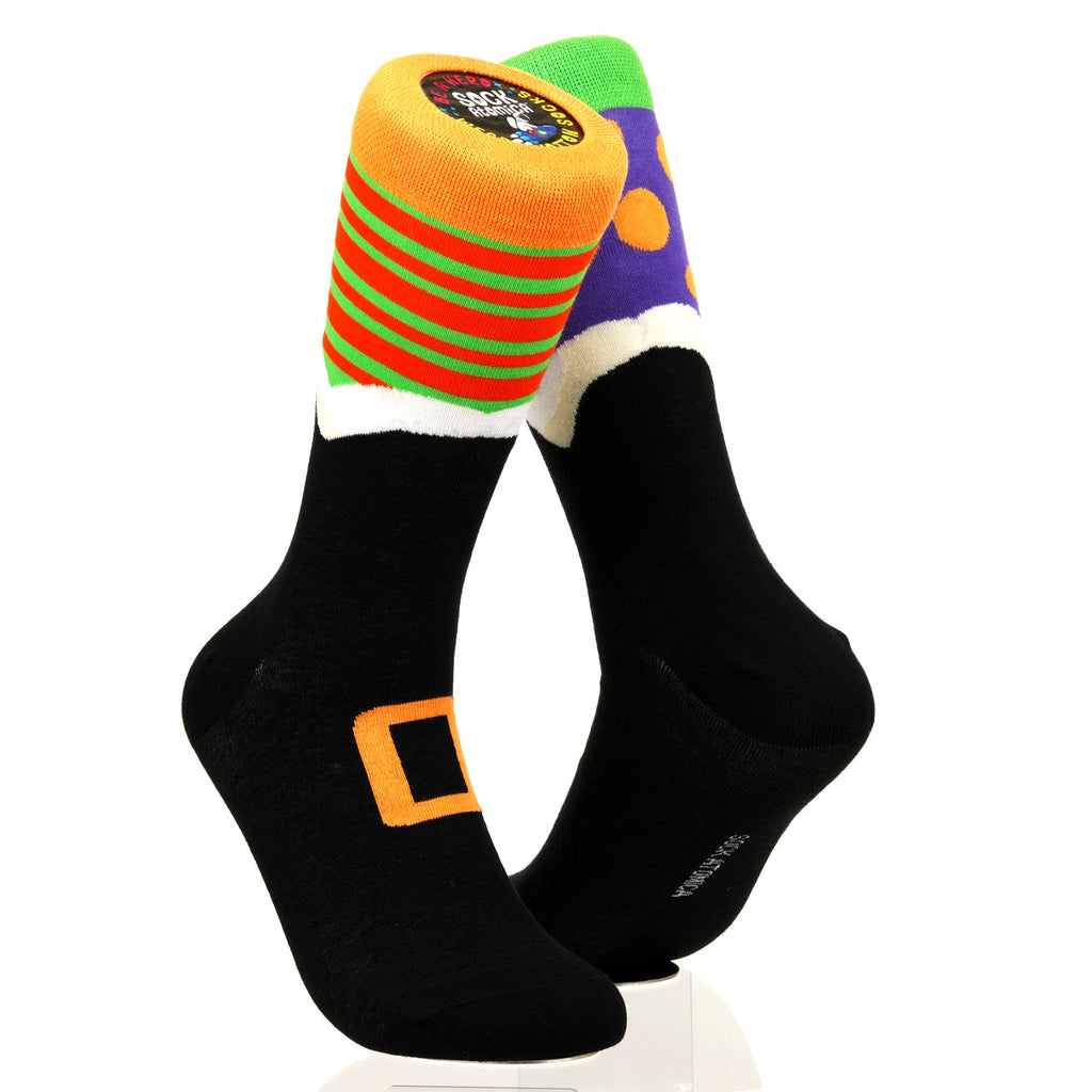 Halloween Mismatched Witch Socks