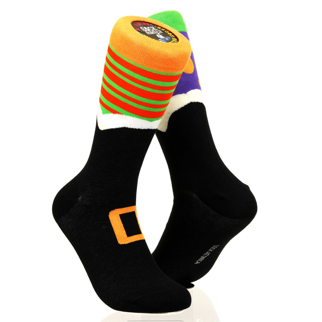 Halloween Mismatched Witch Socks