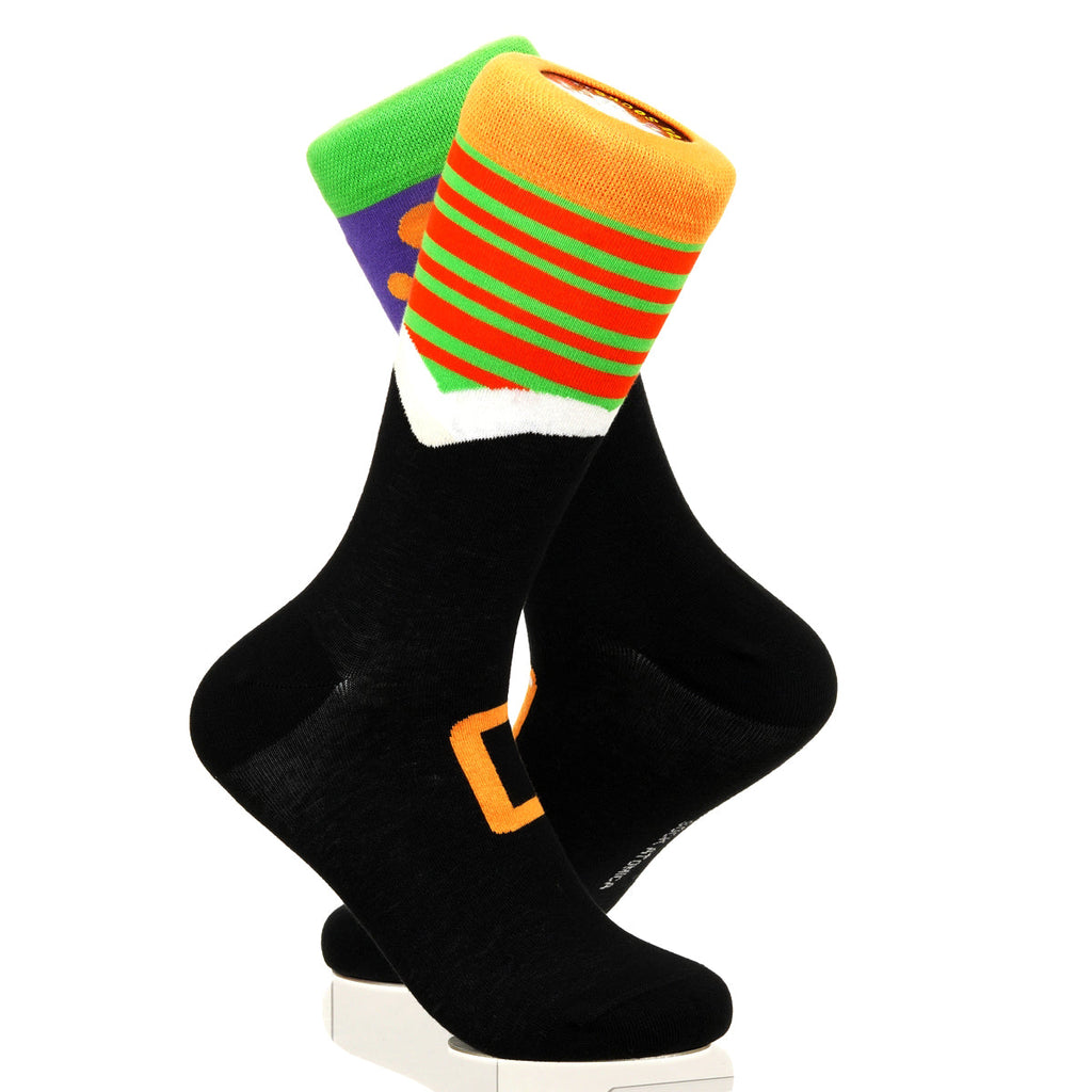 Halloween Mismatched Witch Socks