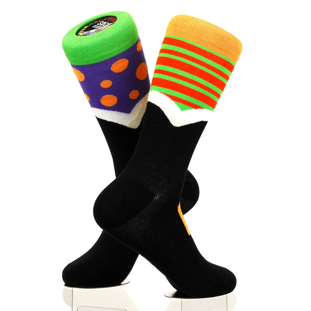 Halloween Mismatched Witch Socks