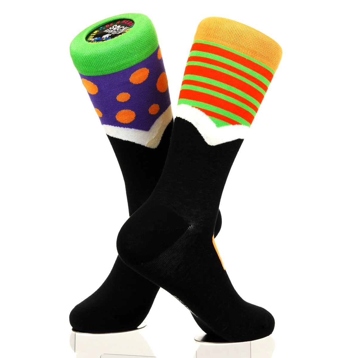 Halloween Mismatched Witch Socks