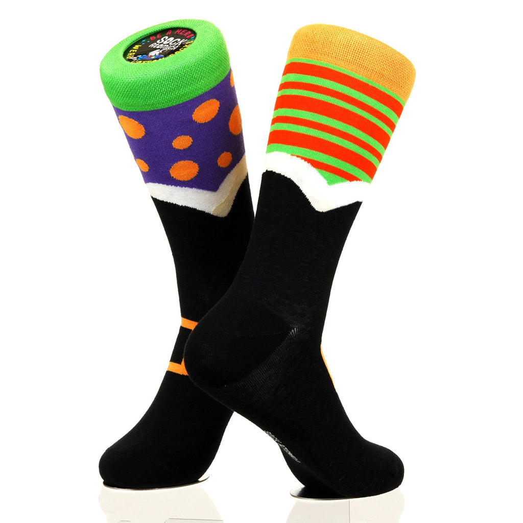 Halloween Mismatched Witch Socks