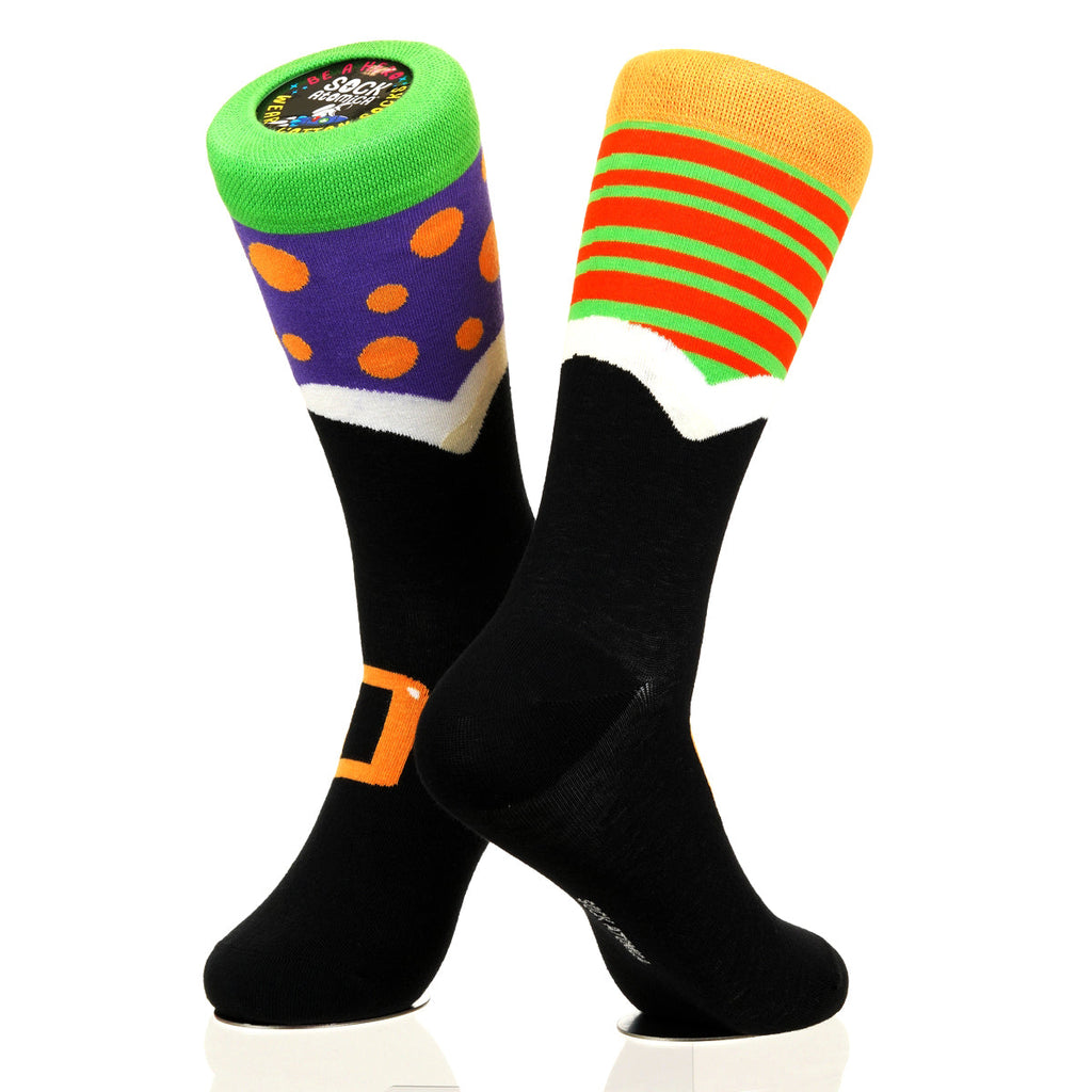Halloween Mismatched Witch Socks