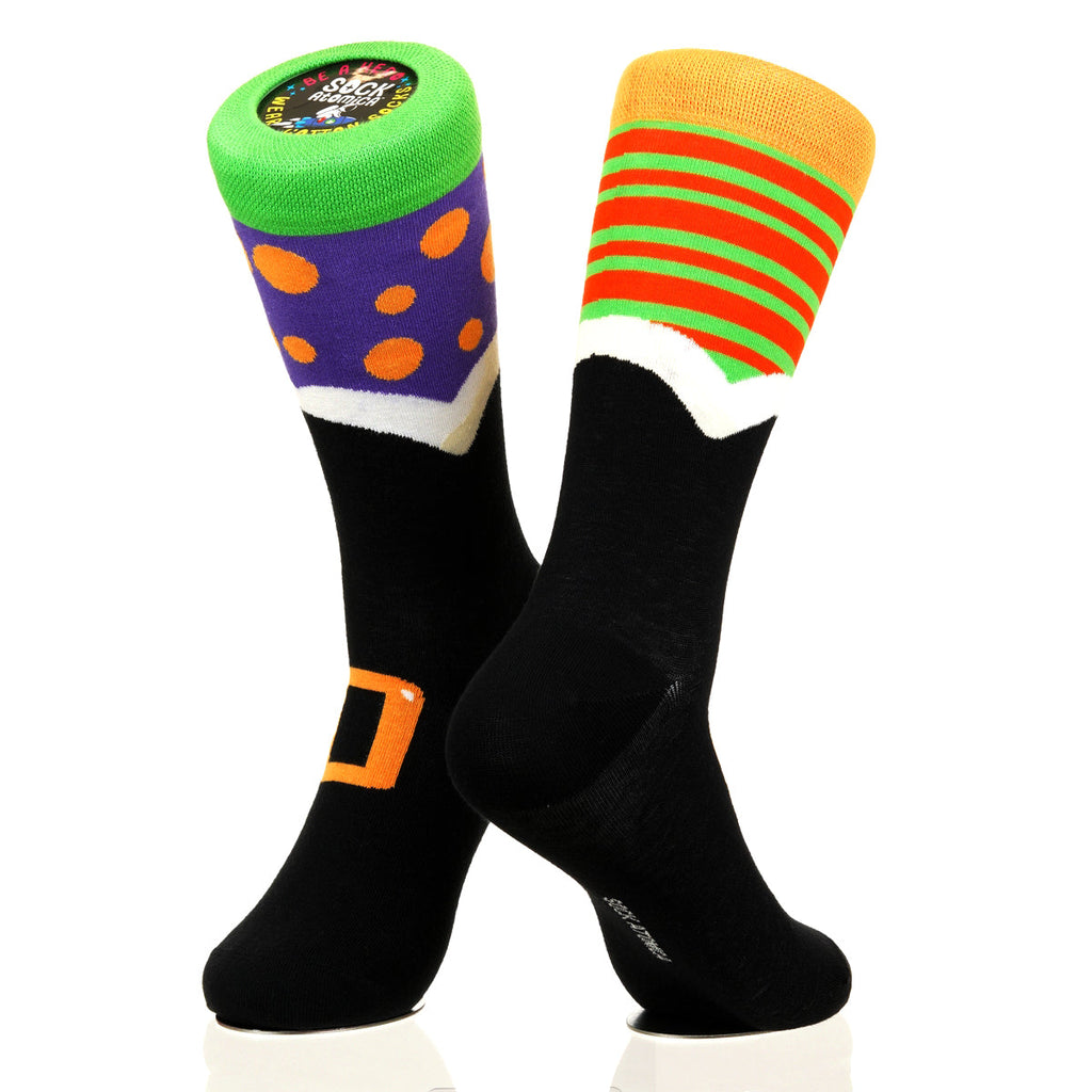 Halloween Mismatched Witch Socks