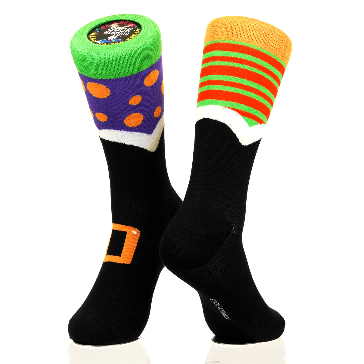 Halloween Mismatched Witch Socks