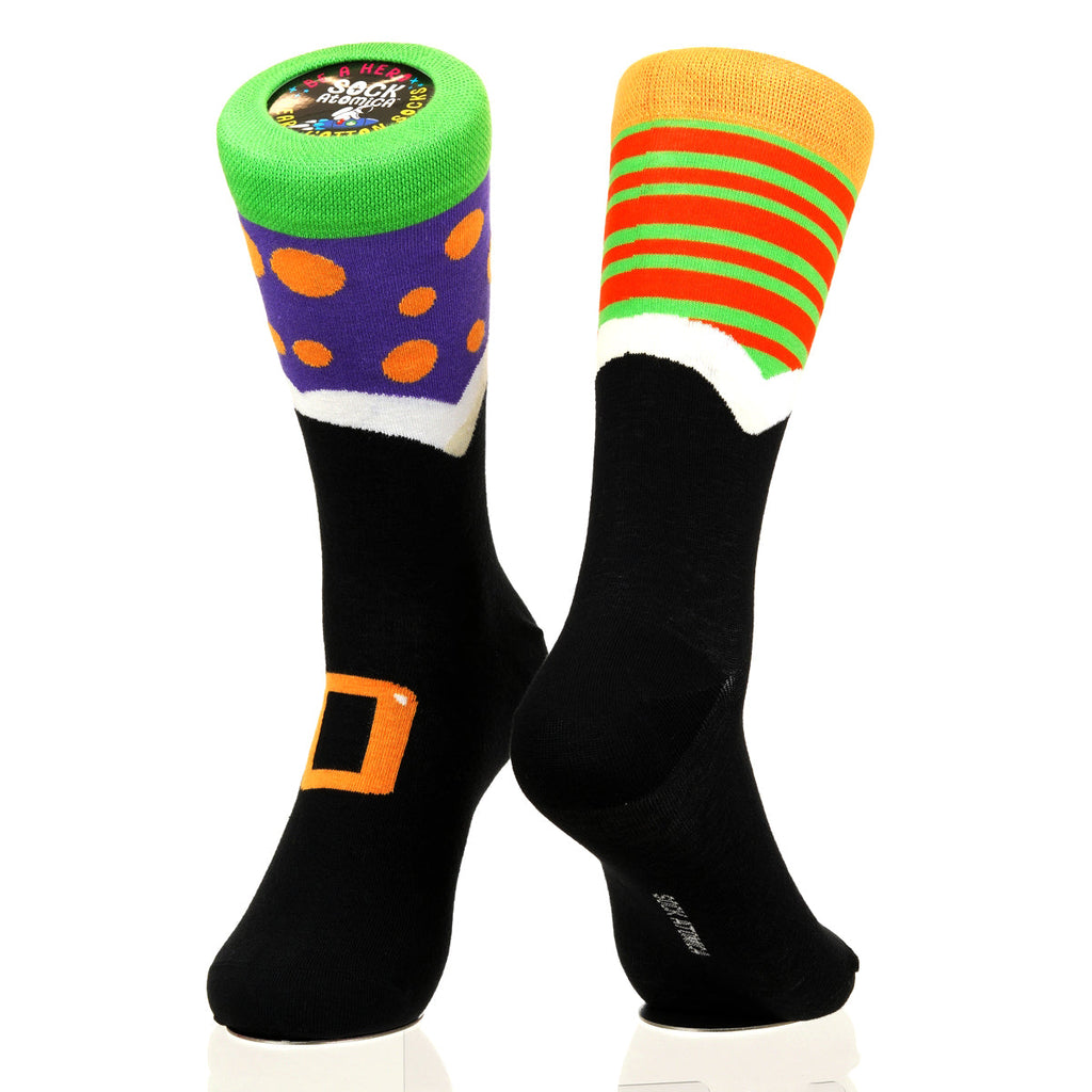 Halloween Mismatched Witch Socks