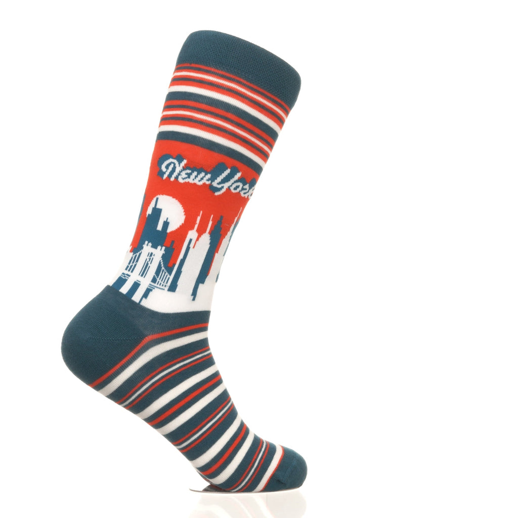 New York Skyline RedBlue