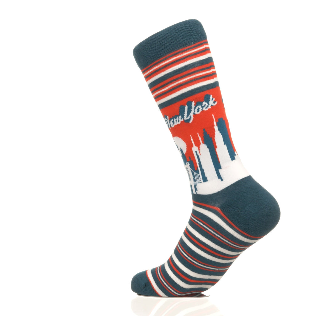 New York Skyline RedBlue