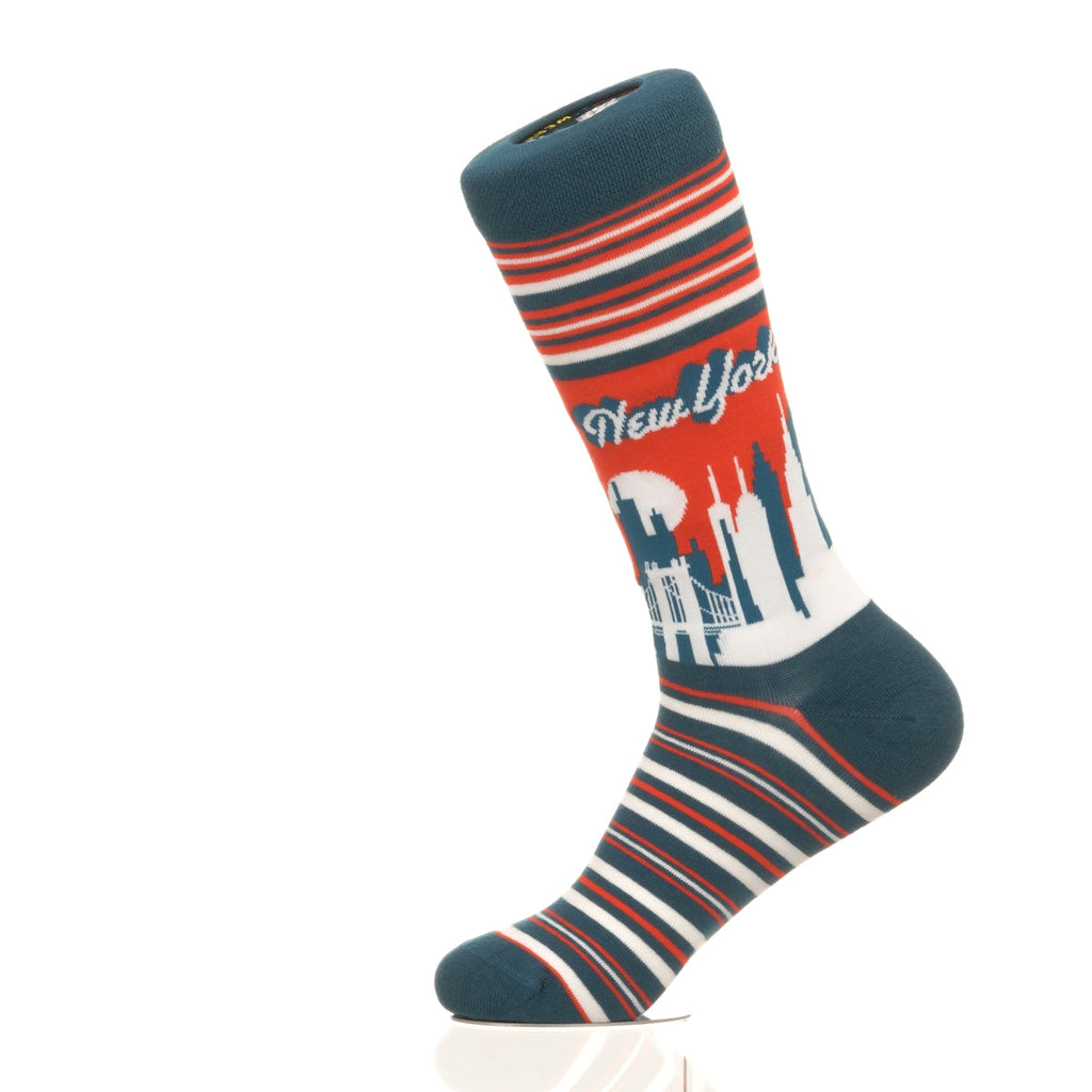 New York Skyline RedBlue