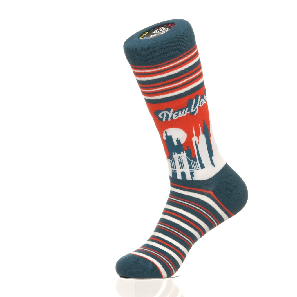 New York Skyline RedBlue