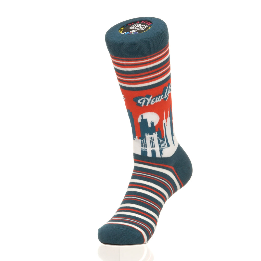 New York Skyline RedBlue