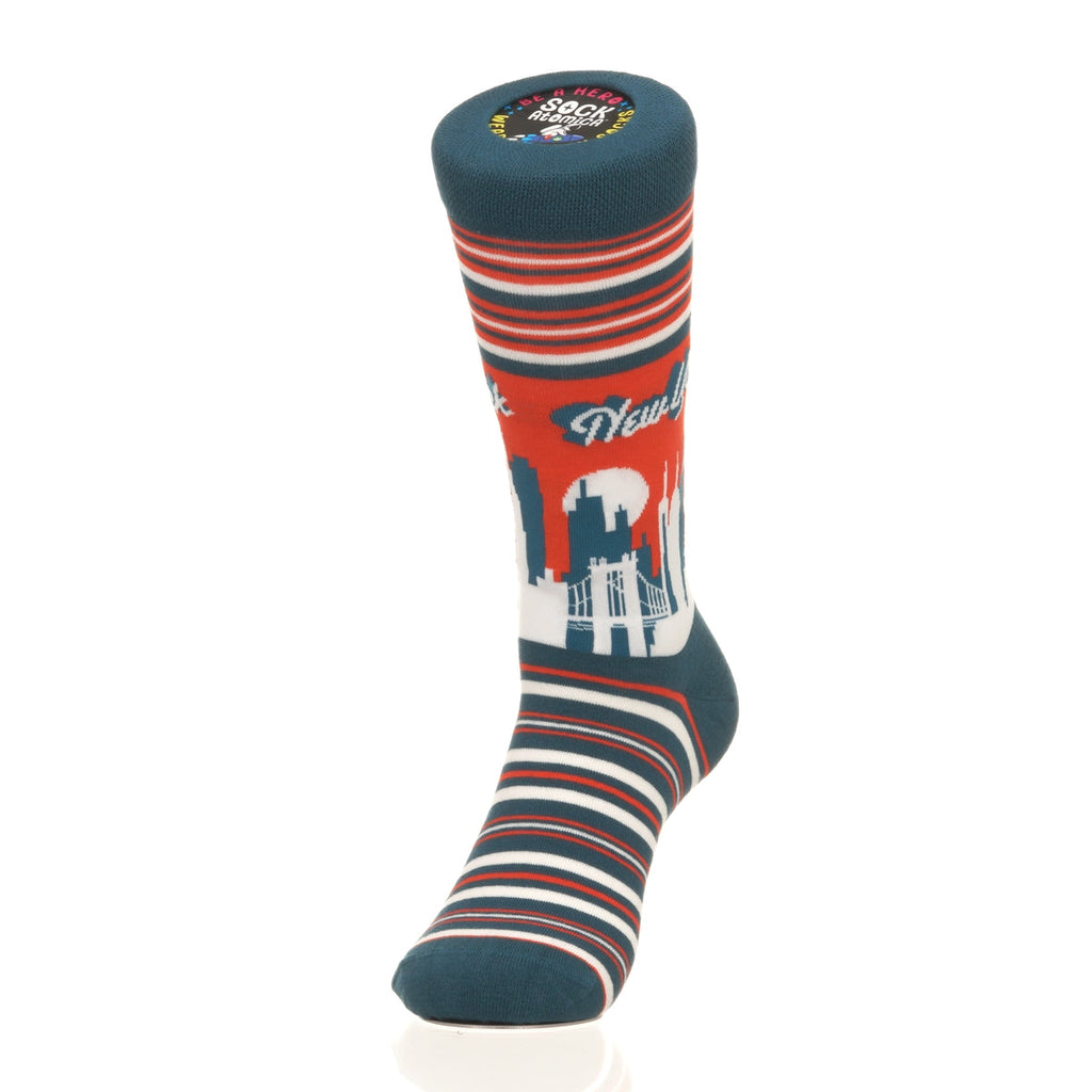 New York Skyline RedBlue