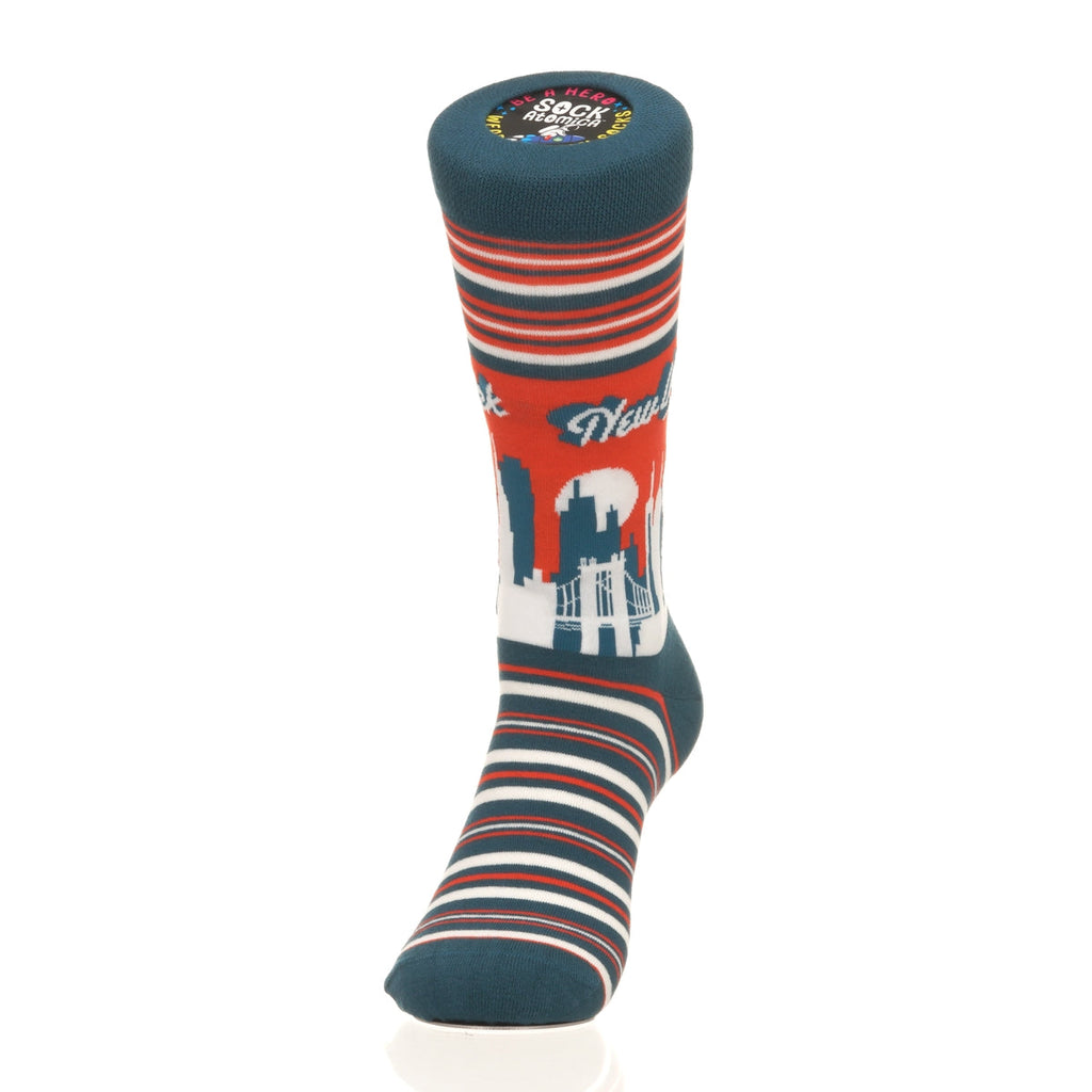 New York Skyline RedBlue