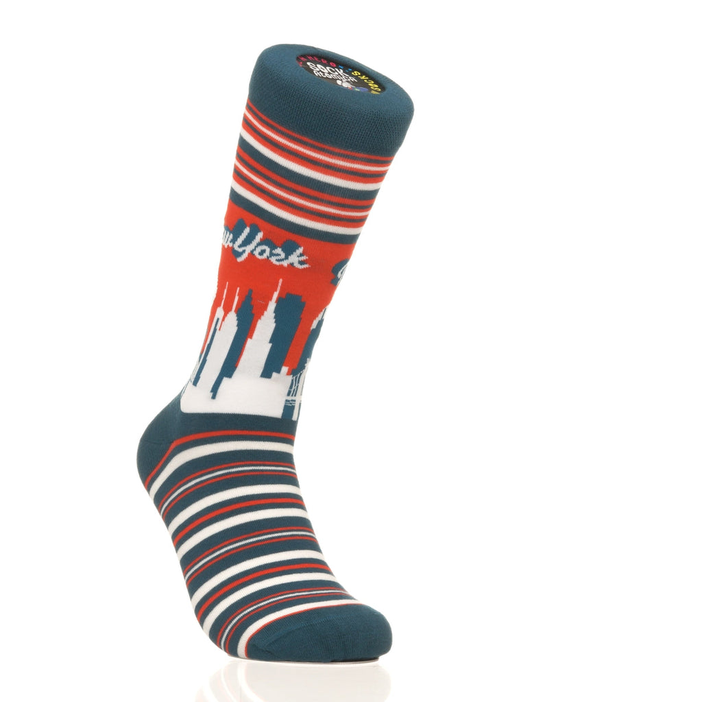 New York Skyline RedBlue